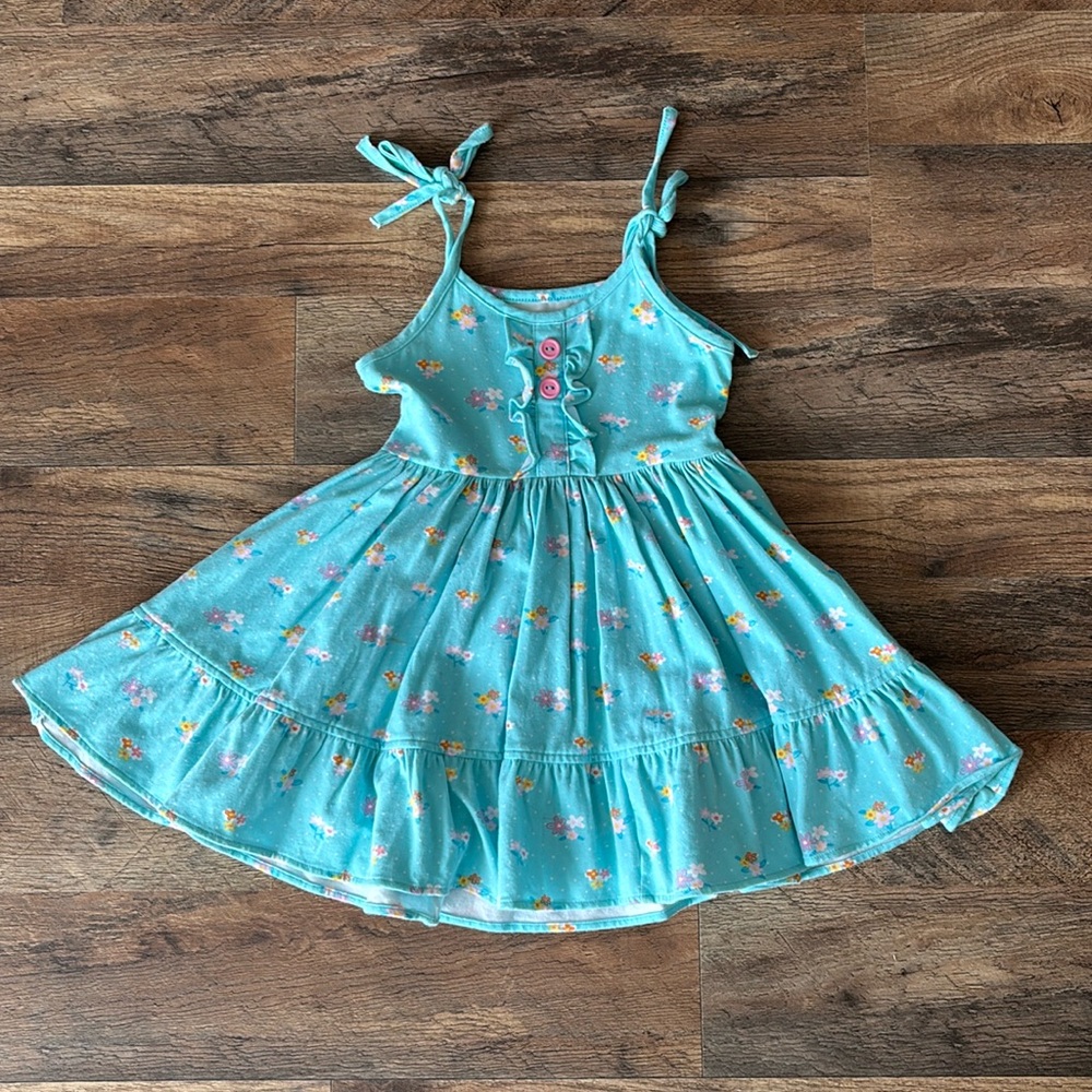 Eleanor Rose Blue Floral Knit Dress